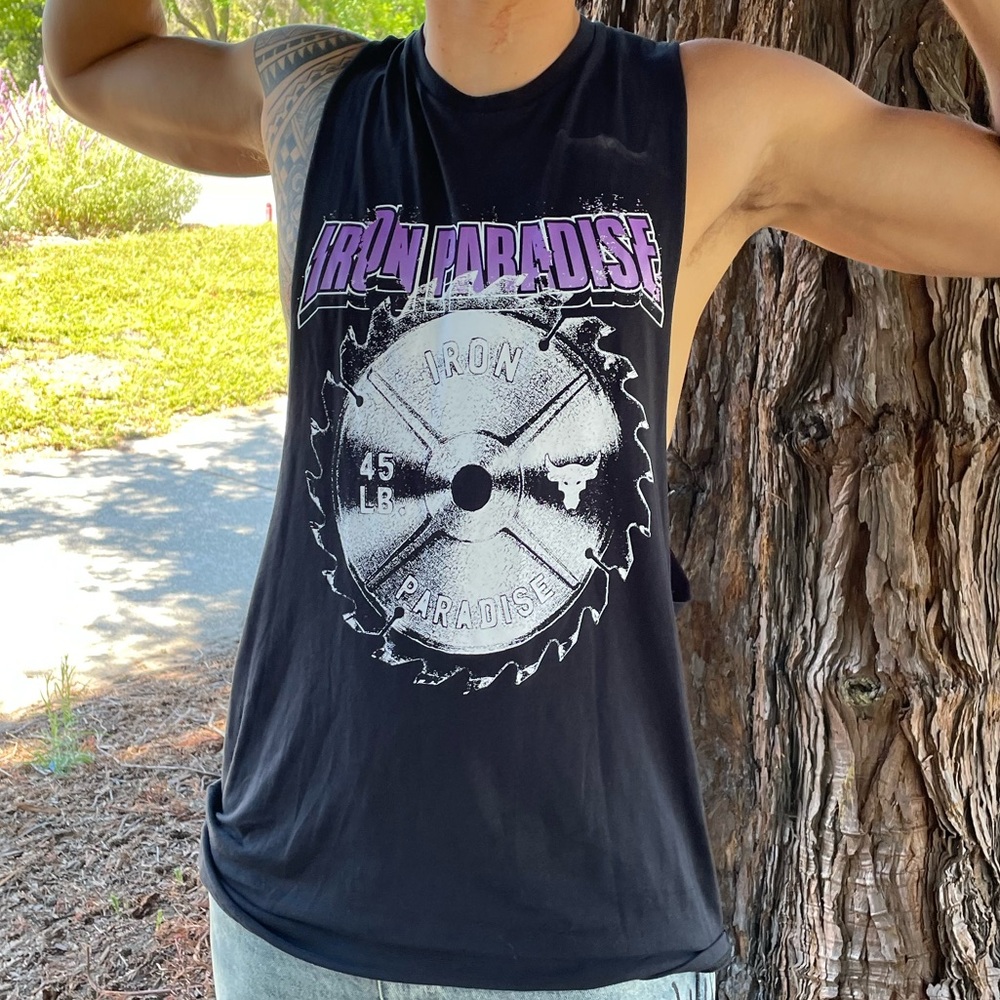 PROJECT ROCK IRON PARADISE UNDER ARMOUR MEN TANK TOP DWAYNE JOHNSON SLEEVELESS X - Picture 14 of 16